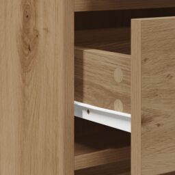 Berkfield Home 2-Piece Dressing Table Set with LED in Artisan Oak Engineered Wood in Brown - thumbnail 9