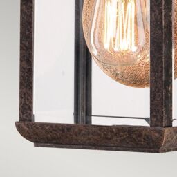 Netlighting Byron 1 Light Outdoor Small Wall Lantern Light Imperial Bronze IP44 E27 in Brown - thumbnail 3