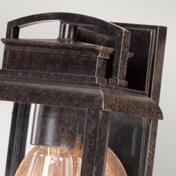 Netlighting Byron 1 Light Outdoor Small Wall Lantern Light Imperial Bronze IP44 E27 in Brown - thumbnail 2