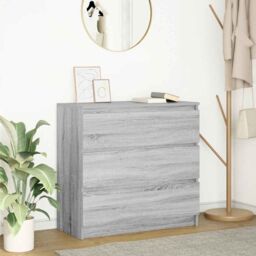 Berkfield Home Sideboard Grey Sonoma 80x35x76 cm Engineered Wood - Size: 80 x 35 x 76 cm - thumbnail 1