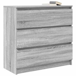 Berkfield Home Sideboard Grey Sonoma 80x35x76 cm Engineered Wood - Size: 80 x 35 x 76 cm - thumbnail 4