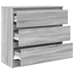 Berkfield Home Sideboard Grey Sonoma 80x35x76 cm Engineered Wood - Size: 80 x 35 x 76 cm - thumbnail 5