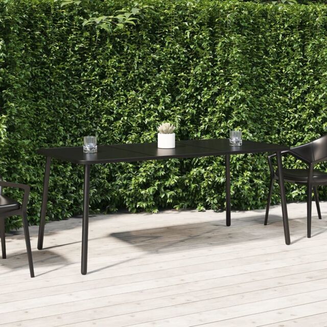 Berkfield Home Garden Table Anthracite 165x80x71 cm Steel in Black - Size: 165 x 80 x 71 cm - image 1
