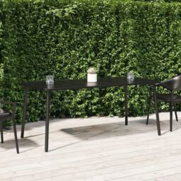 Berkfield Home Garden Table Anthracite 165x80x71 cm Steel in Black - Size: 165 x 80 x 71 cm - thumbnail 1