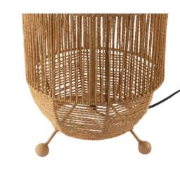 Happy Homewares Moroccan Designed Floor Lamp in Vintage Twisted Paper & Metal Frame in Brown - thumbnail 6