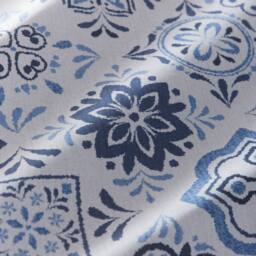 Portfolio Home Porto Geometric Bohemian Duvet Cover Quilt Set With Pillow Case in Blue - Size: Single - thumbnail 3