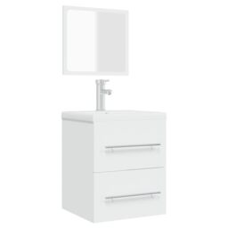 Berkfield Home Bathroom Cabinet with Mirror White 41x38.5x48 cm Engineered Wood - thumbnail 4