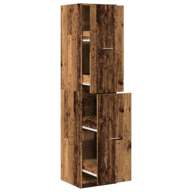 Berkfield Home Apothecary Cabinet¬†Old Wood 40x41x174.5 cm Engineered Wood in Brown - image 1