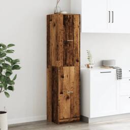Berkfield Home Apothecary Cabinet¬†Old Wood 40x41x174.5 cm Engineered Wood in Brown - thumbnail 4