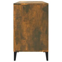 Berkfield Home Shoe Cabinet Smoked Oak 102x36x60 cm Engineered Wood in Brown - Size: 102 x 36 x 60 cm - thumbnail 6