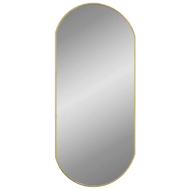Berkfield Home Wall Mirror Gold 90x40 cm Oval - image 1
