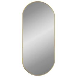 Berkfield Home Wall Mirror Gold 90x40 cm Oval