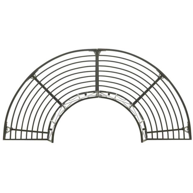 Berkfield Home Spacious Garden Half Round Tree Bench 160 cm Steel in Grey - image 1