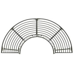 Berkfield Home Spacious Garden Half Round Tree Bench 160 cm Steel in Grey - thumbnail 1