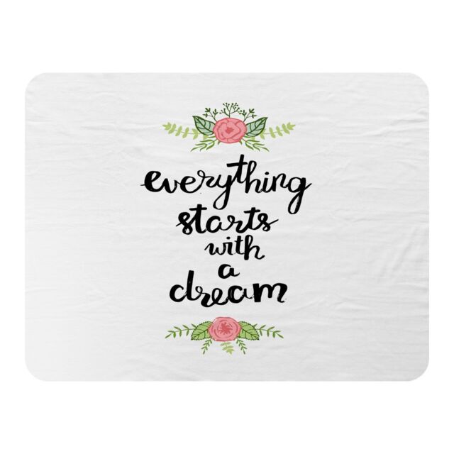 Benjamin Tate Design Everything Starts With A Dream Blanket in Natural - Size: 120 cm x 150 cm - image 1