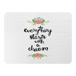 Benjamin Tate Design Everything Starts With A Dream Blanket in Natural - Size: 120 cm x 150 cm - thumbnail 1