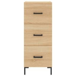 Berkfield Home Highboard Sonoma Oak 34.5x34x180 cm Engineered Wood in Light Brown - thumbnail 6