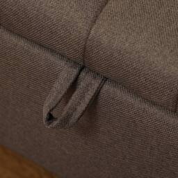 Wyld Haus Mahano Dark Brown Linen Look Rectangular Storage Ottoman - thumbnail 9