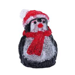 Samuel Alexander 20cm Acrylic Sitting Penguin Christmas Decoration with 16 White LEDs