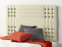 Somnior Flexby Linen Fabric Side Opening Ottoman Bed With Headboard in Beige - Size: Super King - thumbnail 3