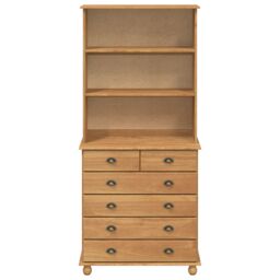 Berkfield Home Hutch ‚ÄúASKIM‚Äù Honey Brown 91x40x199.5 cm Solid Wood Pine - thumbnail 7