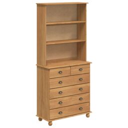 Berkfield Home Hutch ‚ÄúASKIM‚Äù Honey Brown 91x40x199.5 cm Solid Wood Pine - thumbnail 2