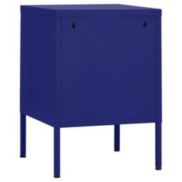 Berkfield Home Nightstands 2 pcs Navy Blue 35x35x51 cm Steel - Size: 35 x 35 x 51 cm - thumbnail 5