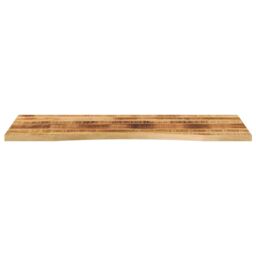 Berkfield Home Desk Top with Curve 120x50x2.5 cm Solid Wood Rough Mango in Brown - thumbnail 3