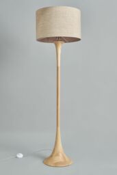 BHS Lighting Lea Wooden Floor Lamp in Natural - thumbnail 2