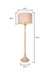BHS Lighting Lea Wooden Floor Lamp in Natural - thumbnail 5
