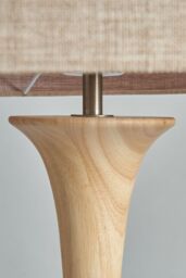 BHS Lighting Lea Wooden Floor Lamp in Natural - thumbnail 3