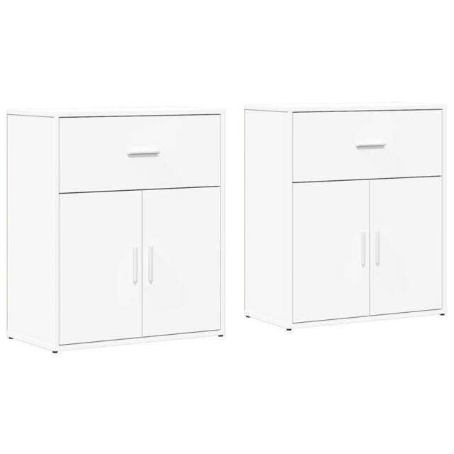 Berkfield Home Sideboards 2 pcs White 60x31x70 cm Engineered Wood - Size: 60 x 31 x 70 cm - image 1