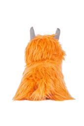 Paoletti Highland Cow Faux Fur Novelty Door Stop in Orange - thumbnail 3