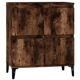 Berkfield Home Sideboard Smoked Oak 60x35x70 cm Engineered Wood in Brown - Size: 60 x 35 x 70 cm - thumbnail 1