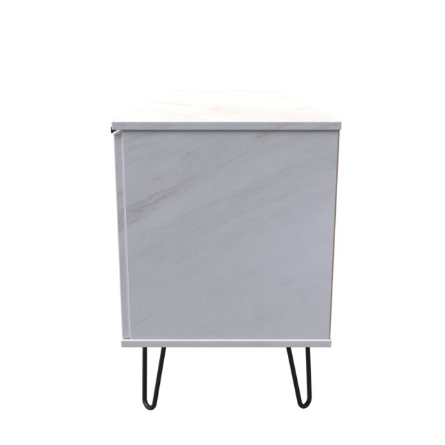 Ready Assembled 2 U Fuji 2 Door 1 Drawer Wide TV Unit (Ready Assembled) in Off-White - image 1