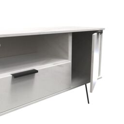 Ready Assembled 2 U Fuji 2 Door 1 Drawer Wide TV Unit (Ready Assembled) in Off-White - thumbnail 5