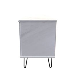 Ready Assembled 2 U Fuji 2 Door 1 Drawer Wide TV Unit (Ready Assembled) in Off-White - thumbnail 1