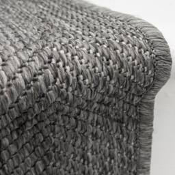 runrug Stair Runner Carpet - Reversible & Durable, 2mm- 'Stripes' in Grey - Size: 60 cm x 450 cm - thumbnail 2