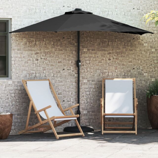 Berkfield Home Garden Parasol Black 280 cm diameter Fabric - image 1