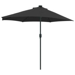 Berkfield Home Garden Parasol Black 280 cm diameter Fabric - thumbnail 7