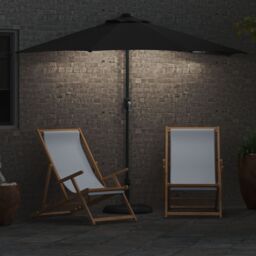 Berkfield Home Garden Parasol Black 280 cm diameter Fabric - thumbnail 4