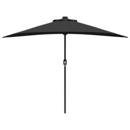 Berkfield Home Garden Parasol Black 280 cm diameter Fabric - thumbnail 5