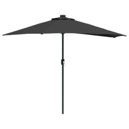 Berkfield Home Garden Parasol Black 280 cm diameter Fabric - thumbnail 2