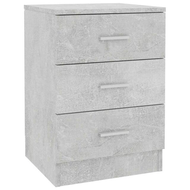 Berkfield Home Bedside Cabinet Concrete Grey 38x35x56 cm Engineered Wood - Size: 38 x 35 x 56 cm - image 1