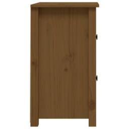 Berkfield Home Beautiful Bedside Cabinet Honey Brown 40x35x61.5 cm Solid Wood Pine - thumbnail 5