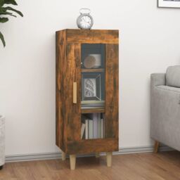 Berkfield Home Sideboard Smoked Oak 34.5x34x90 cm Engineered Wood in Brown - thumbnail 1