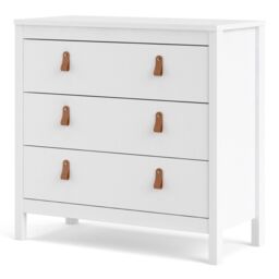 Furniture To Go Barcelona Chest 3 Drawers in White - thumbnail 3