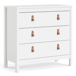 Furniture To Go Barcelona Chest 3 Drawers in White - thumbnail 1