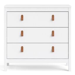 Furniture To Go Barcelona Chest 3 Drawers in White - thumbnail 2