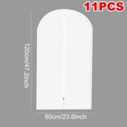 SPETLEK 10Pcs Clear Polythene Garment Covers Suit Dress Coat Dust Protector - thumbnail 2